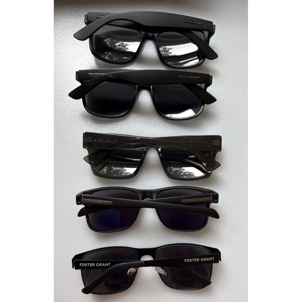 Lot of 5 pairs Mens authentic Foster Grant Sunglasses HOT black frames Limited